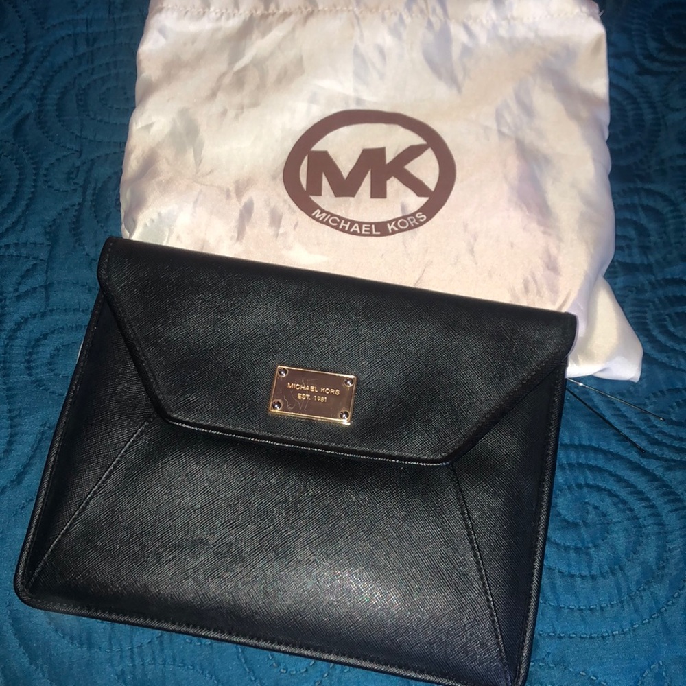 Michael Kors black clutch